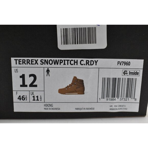 Adidas Mens Size 12 Outdoor Terrex Snowpitch COLD.RDY Primaloft Insulated Boots - Picture 12 of 12